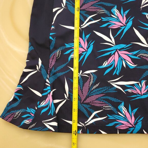 Tail Dark Navy Floral Printed Sleeveless Tennis Pickleball Golf Dress Size Large - Picture 9 of 12
